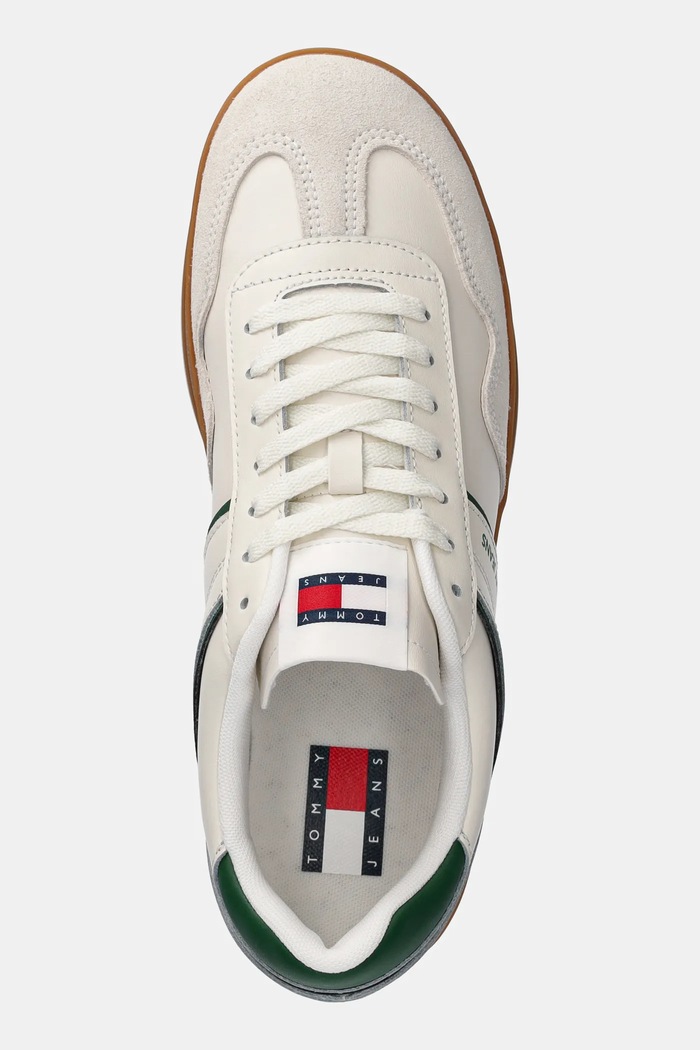 Sneakers boty Tommy Jeans THE GREENWICH LEATHER béžová EM0EM01571