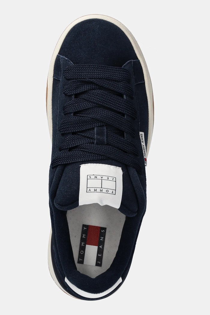 Sneakersy zamszowe SKATER SNEAKER Tommy Jeans EM0EM01607 granatowy