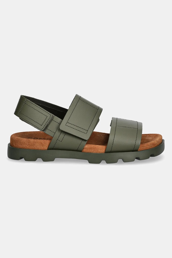 Usnjeni sandali Camper Brutus Sandal K100777.012 zelena SS25