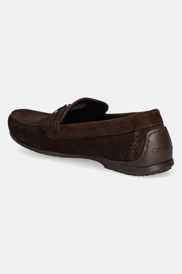 Obuwie Calvin Klein mokasyny zamszowe DRIVER W/ NY BIT SUE HM0HM01759 brązowy