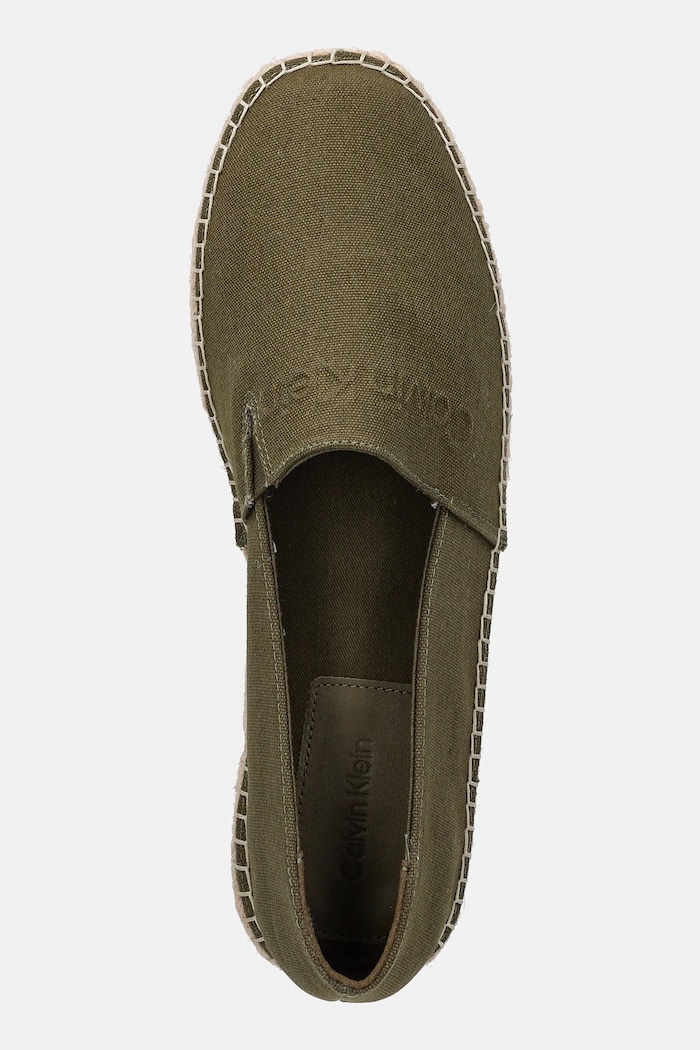 Espadrilky Calvin Klein ESPADRILLE CV LOGO zelená HM0HM01808