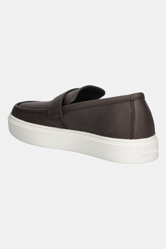 Obuwie Calvin Klein mokasyny skórzane MOCCASIN LTH UNLINED HM0HM01813 brązowy