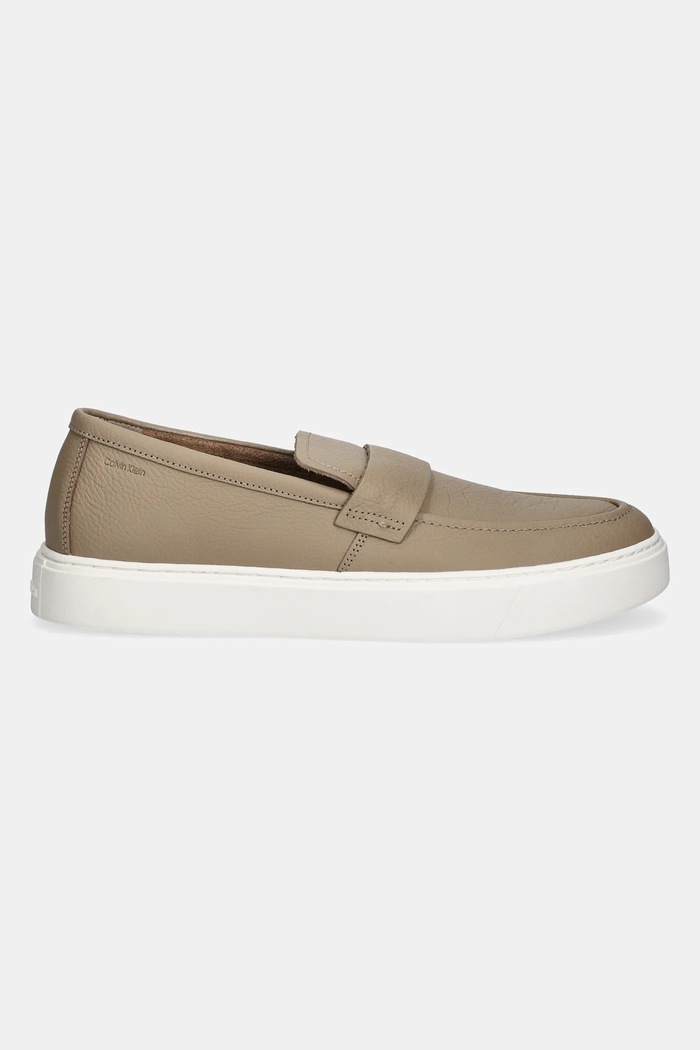 Kožené mokasíny Calvin Klein MOCCASIN LTH UNLINED HM0HM01813 hnedá SS25