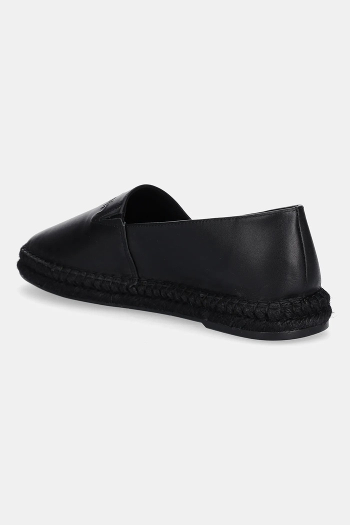 Obuwie Calvin Klein Espadryle skórzane ESPADRILLE LTH HM0HM01882 czarny
