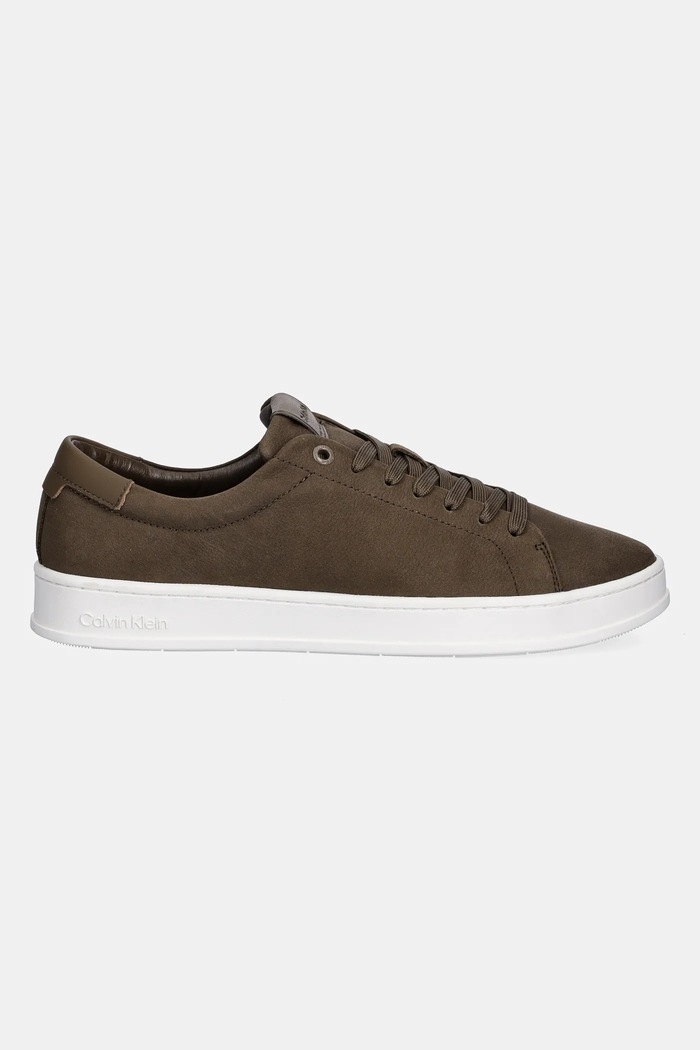 Kožené tenisky Calvin Klein LOW TOP LACE UP NU HM0HM01758 hnedá SS25