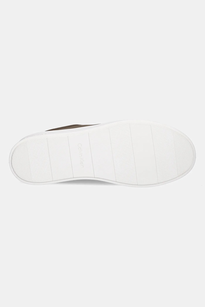 Kožené tenisky Calvin Klein LOW TOP LACE UP NU HM0HM01758 hnedá