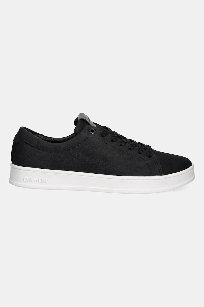 Kožené sneakers boty Calvin Klein LOW TOP LACE UP NU HM0HM01758 černá SS25