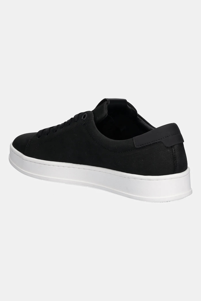 Boty Kožené sneakers boty Calvin Klein LOW TOP LACE UP NU HM0HM01758 černá