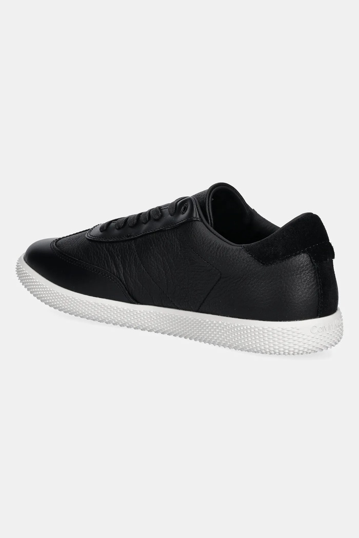 Obuv Kožené tenisky Calvin Klein LOW TOP LACE UP TMBL LTH HM0HM01803 čierna