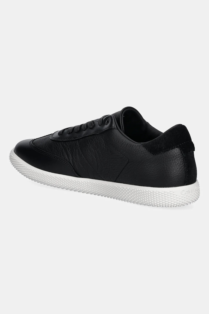 Obuv Kožené tenisky Calvin Klein LOW TOP LACE UP TMBL LTH HM0HM01803 čierna