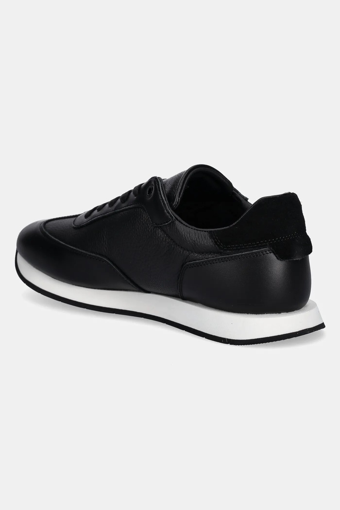 Obuwie Calvin Klein sneakersy skórzane LOW TOP LACE UP TMBL LTH HM0HM01804 czarny
