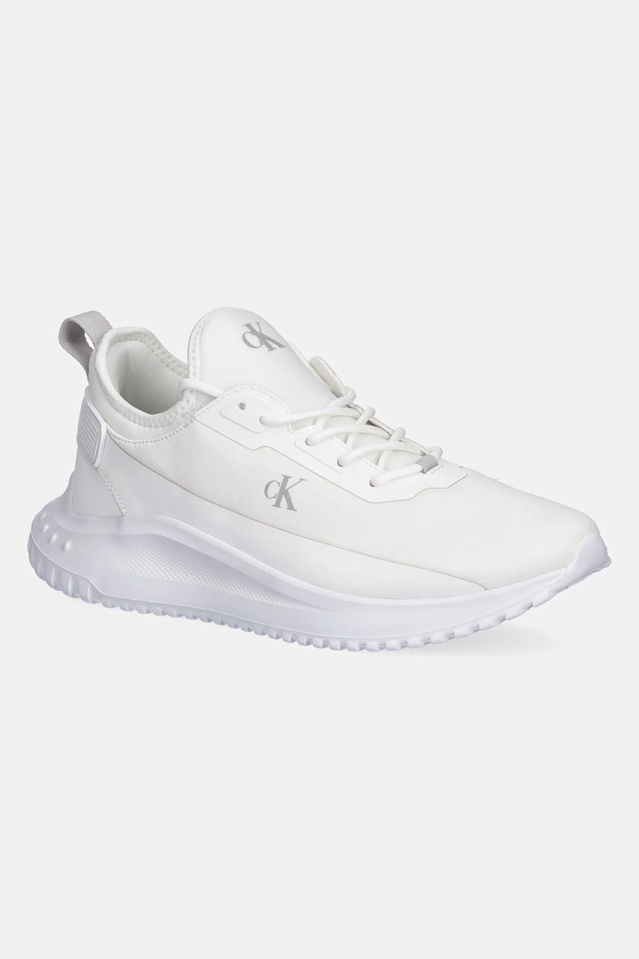Superge Calvin Klein Jeans EVA RUNNER TECH RIPSTOP Prijazno od planeta bela YM0YM01203