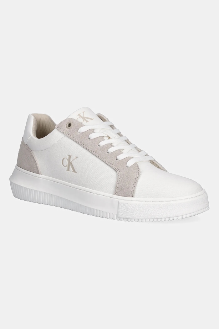 Tenisice Calvin Klein Jeans CHUNKY CUPSOLE MG CANVAS Planet friendly bijela YM0YM01219
