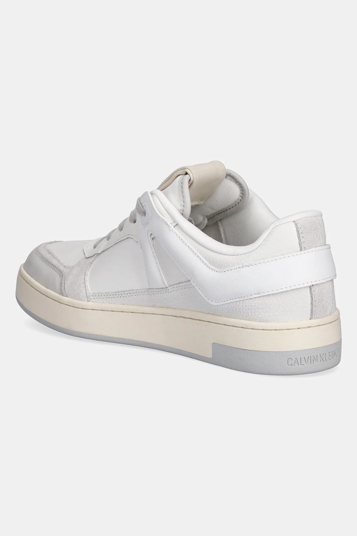 Încălțăminte Calvin Klein Jeans pantofi BASKET CUP LOW LACEUP LTH MIX YM0YM01308 alb