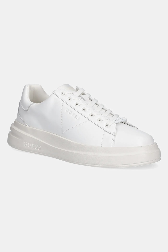 Guess sportcipő ELBA bevonatos bőr fehér FMJLBA.LEA12.WHITE