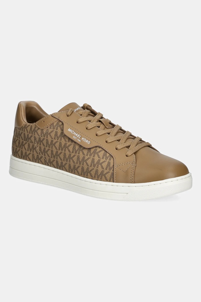 Tenisice Michael Kors Keating imitacija zrnate kože smeđa 42S5KEFS1L.297
