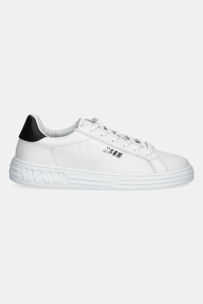 Кожени маратонки MSGM 3840MS506.787.01 бял SS25