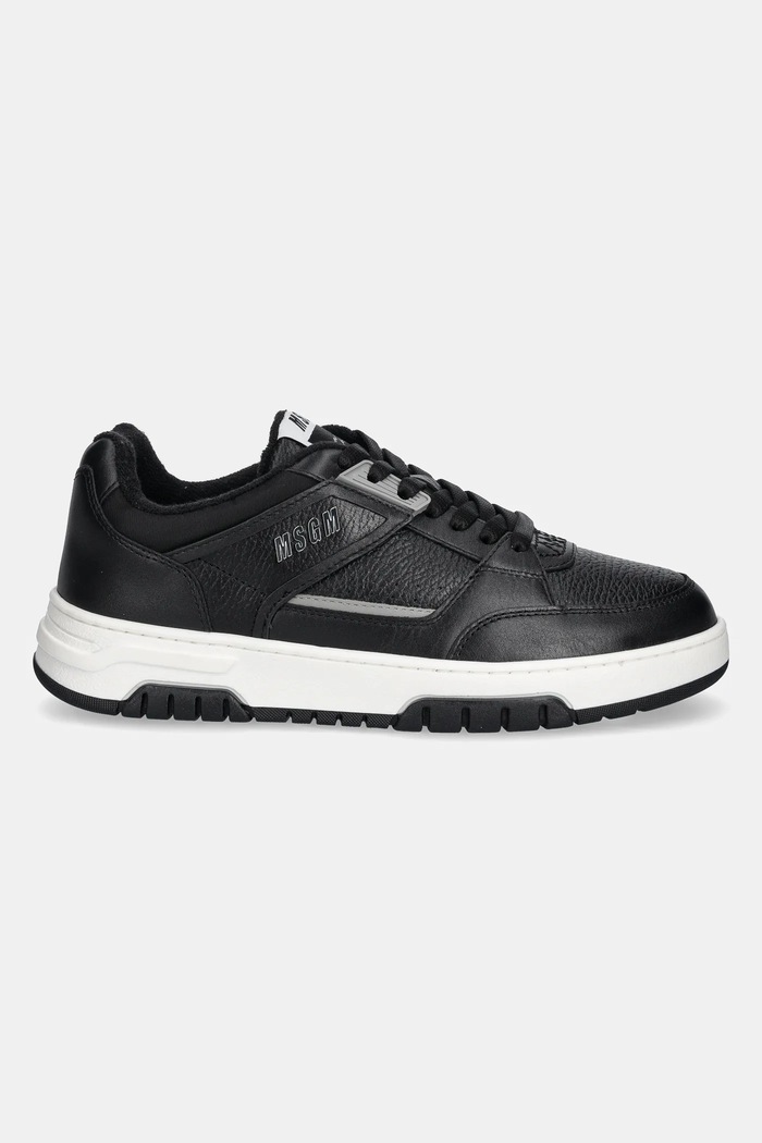 Kožené tenisky MSGM 3840MS604.886.99 čierna SS25