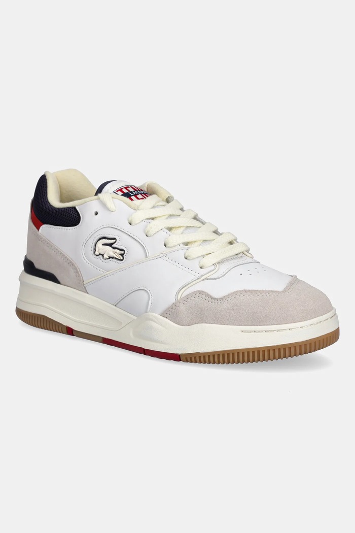 Lacoste Sneakers din piele LINESHOT alb 48SMA0102