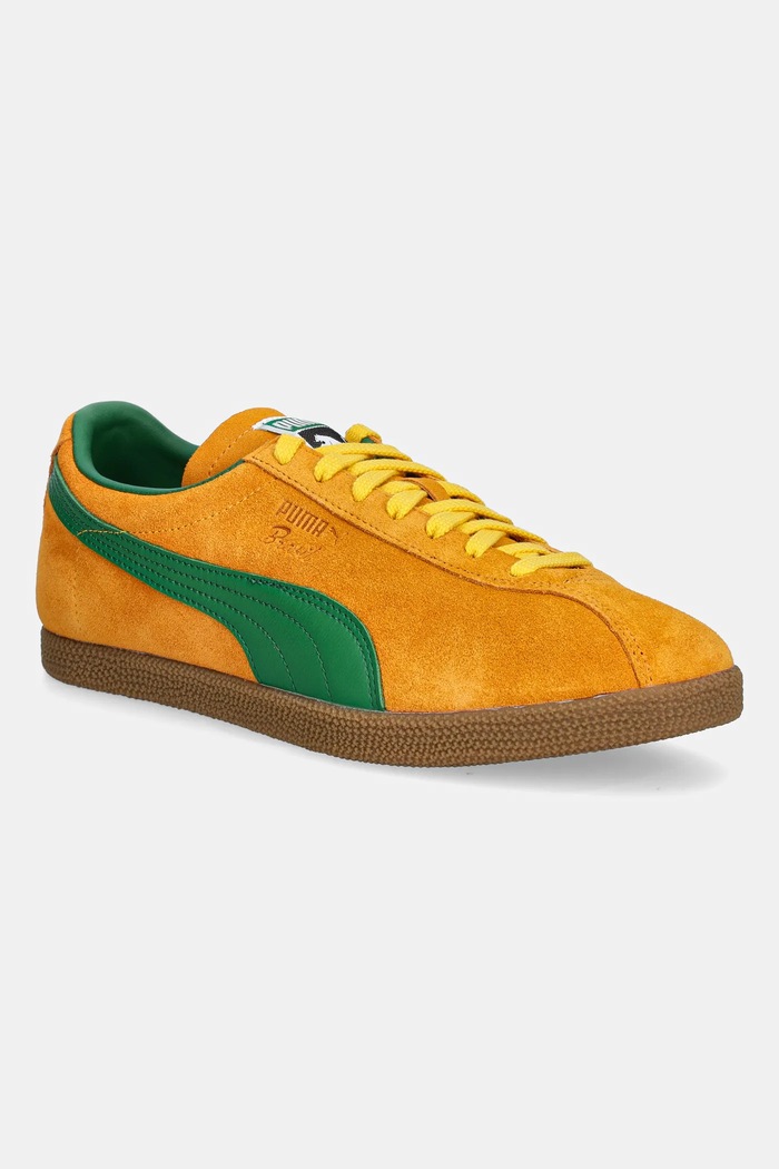 Tenisice od brušene kože Puma Brasil niska narančasta 401048