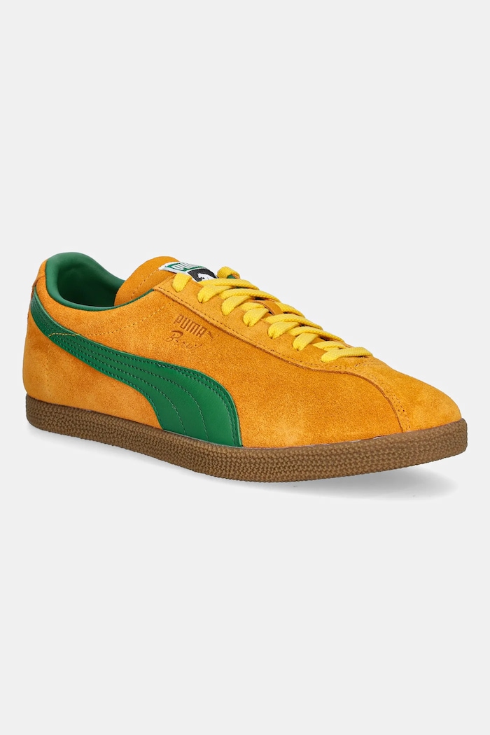 Tenisice od brušene kože Puma Brasil niska narančasta 401048