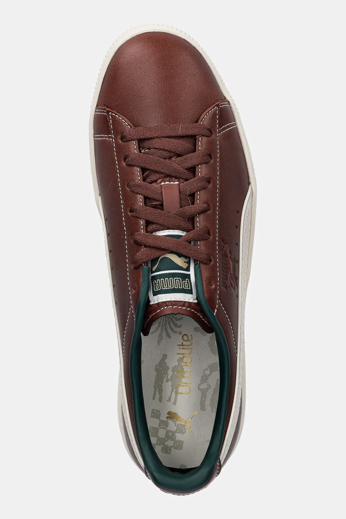 Kožne tenisice Puma Clyde Palais Artisan smeđa 402249