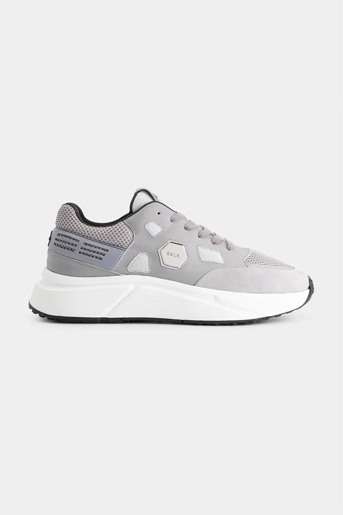 Tenisice BALR. Hexline Mesh brušena koža siva B1513.1028