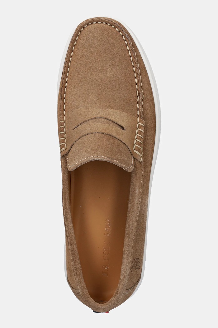 Mokasini iz semiša U.S. Polo Assn. MIGUEL002M/5S1 rjava MIGUEL002M.5S1