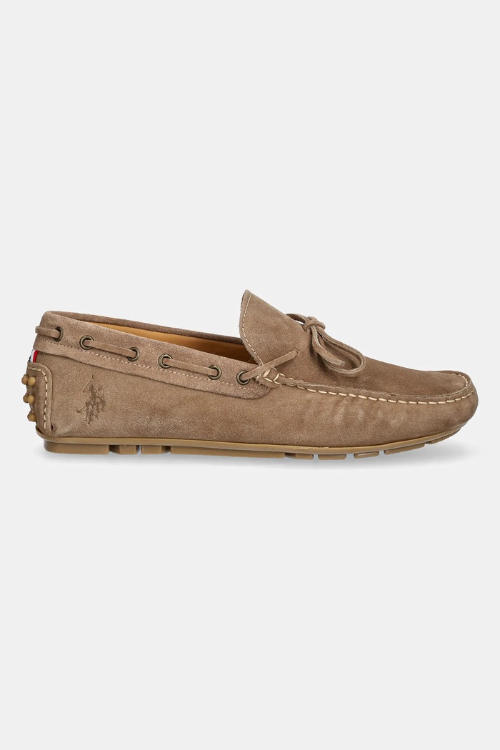 U.S. Polo Assn. mokasyny zamszowe PABLO PABLO001M.5S1 brązowy SS25