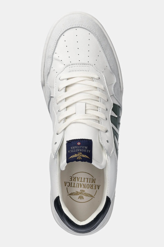 Kožené sneakers boty Aeronautica Militare SC300UXPL212 bílá SC300UXPL212.94613
