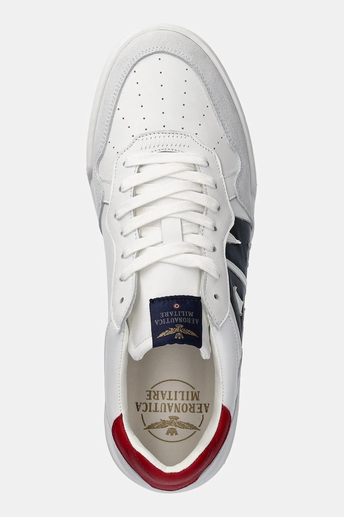Kožené sneakers boty Aeronautica Militare SC300UXPL212 bílá SC300UXPL212.94614