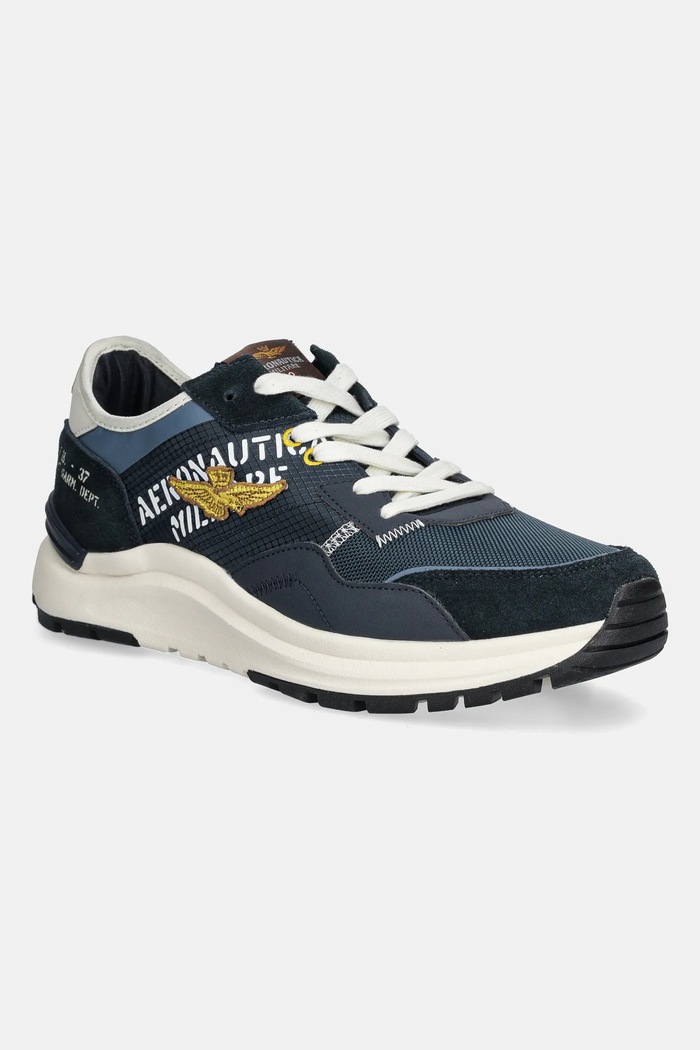 Aeronautica Militare sneakersy SC286CT3543 imitacja skóry licowej granatowy SC286CT3543.08184
