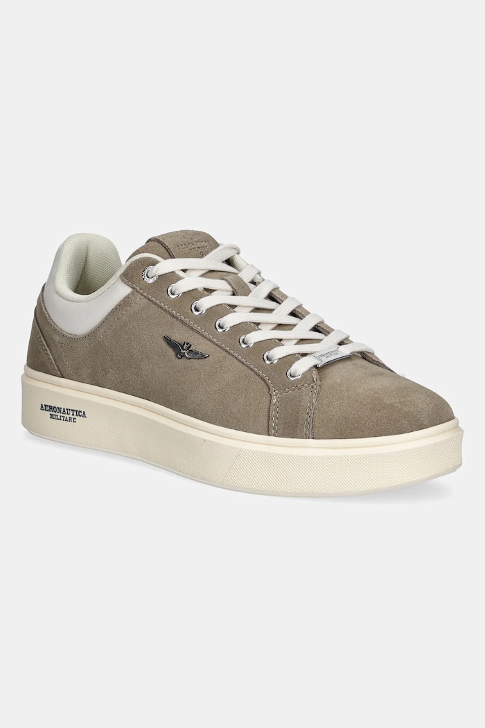 Aeronautica Militare bőr sportcipő SC307PL278 alacsony bézs SC307PL278.00004