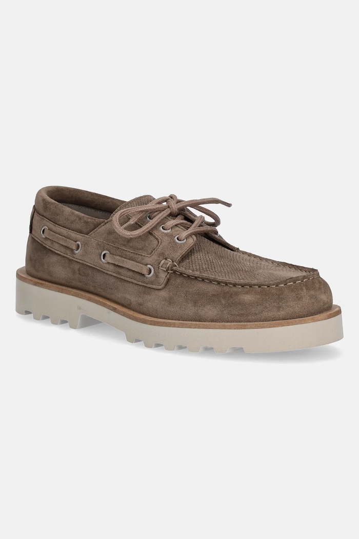 AllSaints półbuty zamszowe Skiff Suede Shoe skóra zamszowa brązowy M012FC
