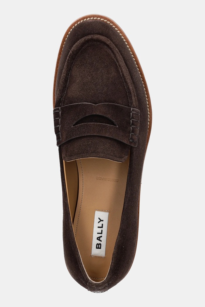 Μοκασίνια σουέτ Bally καφέ MSF0GB.SU018.U804