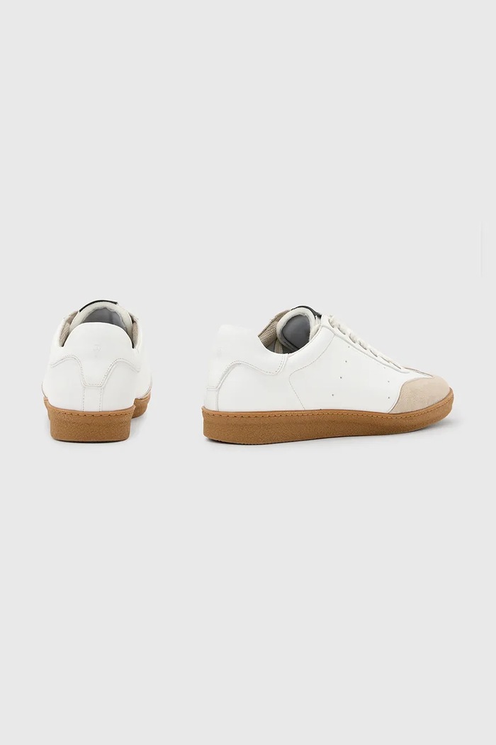 Scarpe AllSaints sneakers in pelle Leo Low Top M008FC bianco