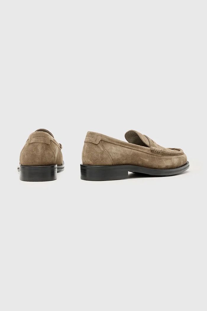 Obuwie AllSaints mokasyny zamszowe Bloom Suede Loafer M022FC brązowy
