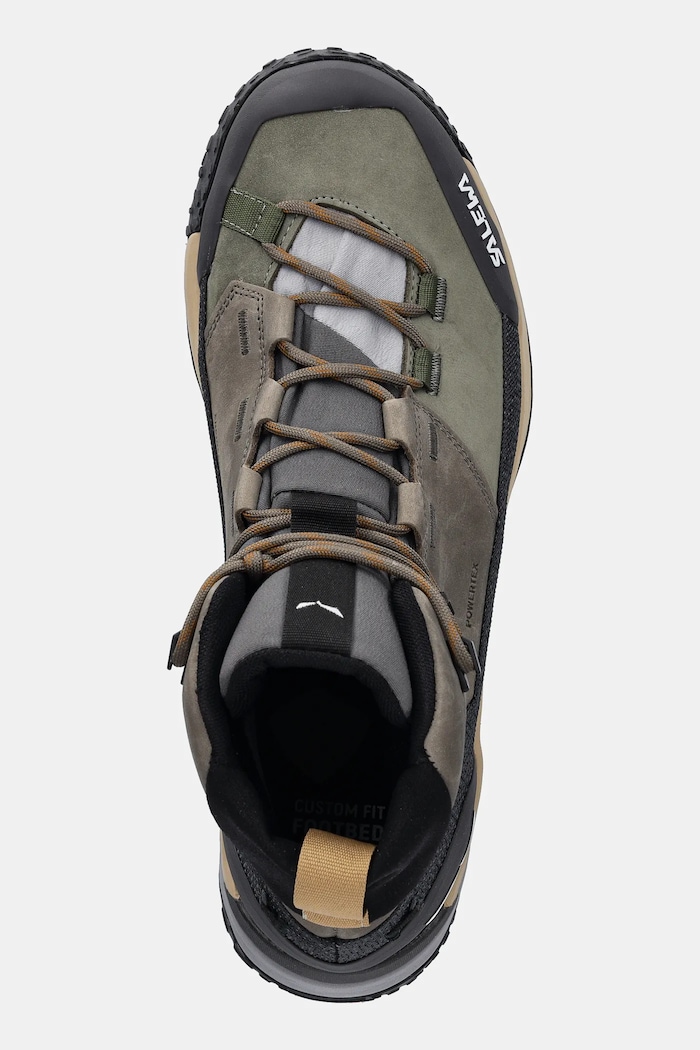 Boty Salewa Puez Leather Mid PTX zelená 00.0000061459