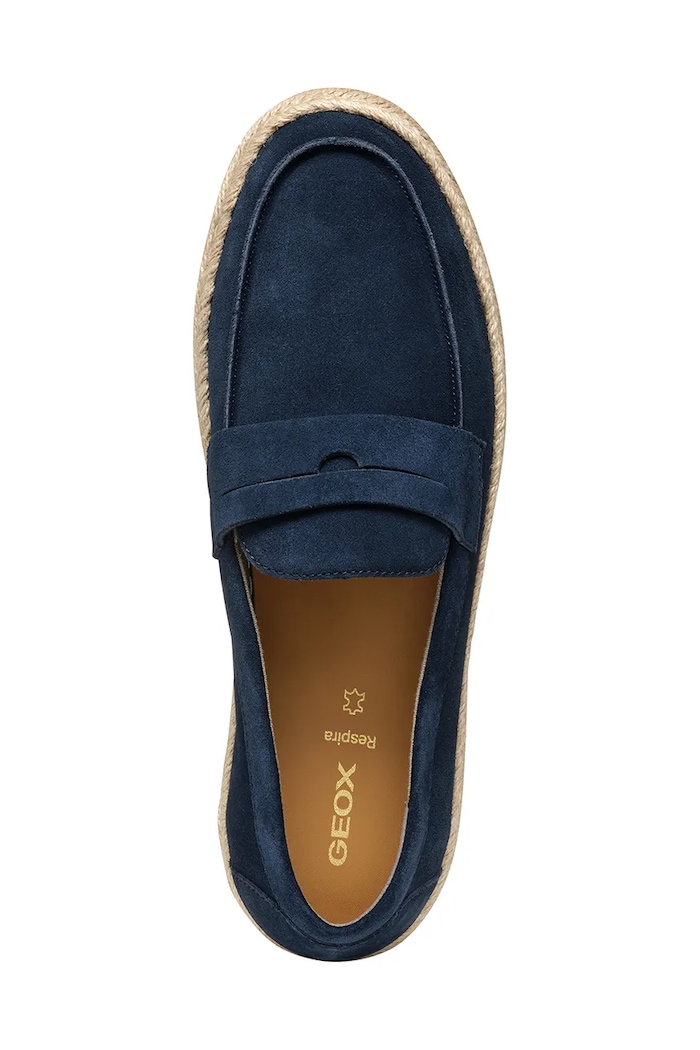 Espadrile od brušene kože Geox U COSTUNI U55MRA.00022.C4064 mornarsko plava
