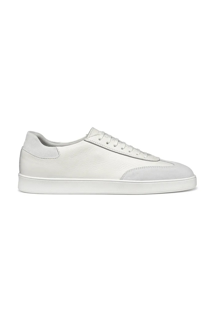 Kožené sneakers boty Geox U REGIO přírodní kůže bílá U55CHA.04622.C1000