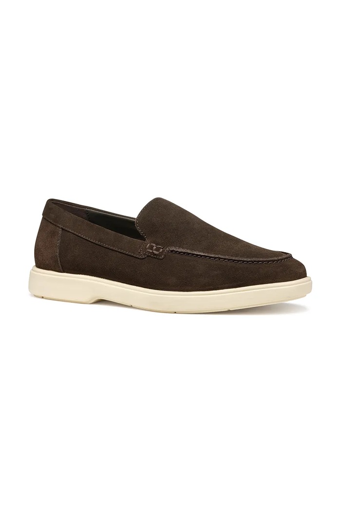 Geox mokasyny zamszowe U SPHERICA EC17 U55LAD.00022.C6006 brązowy SS25
