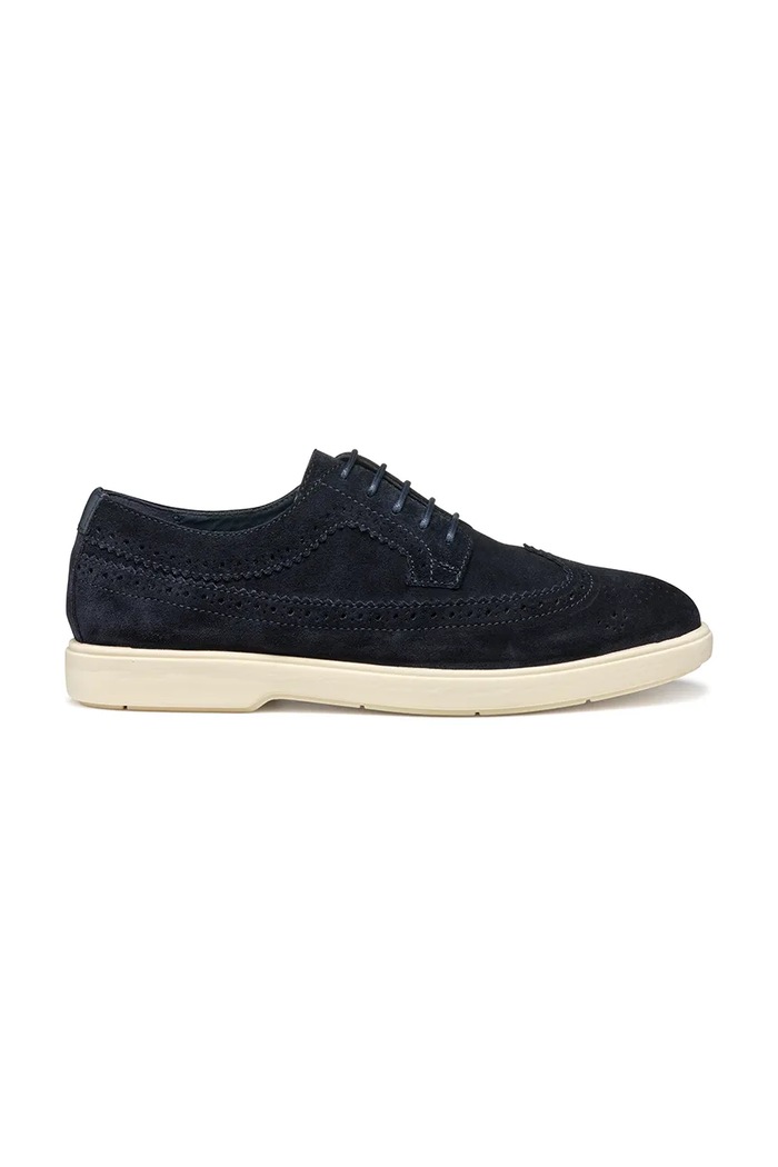 Geox półbuty zamszowe U SPHERICA EC17 eleganckie granatowy U55LAE.00022.C4021