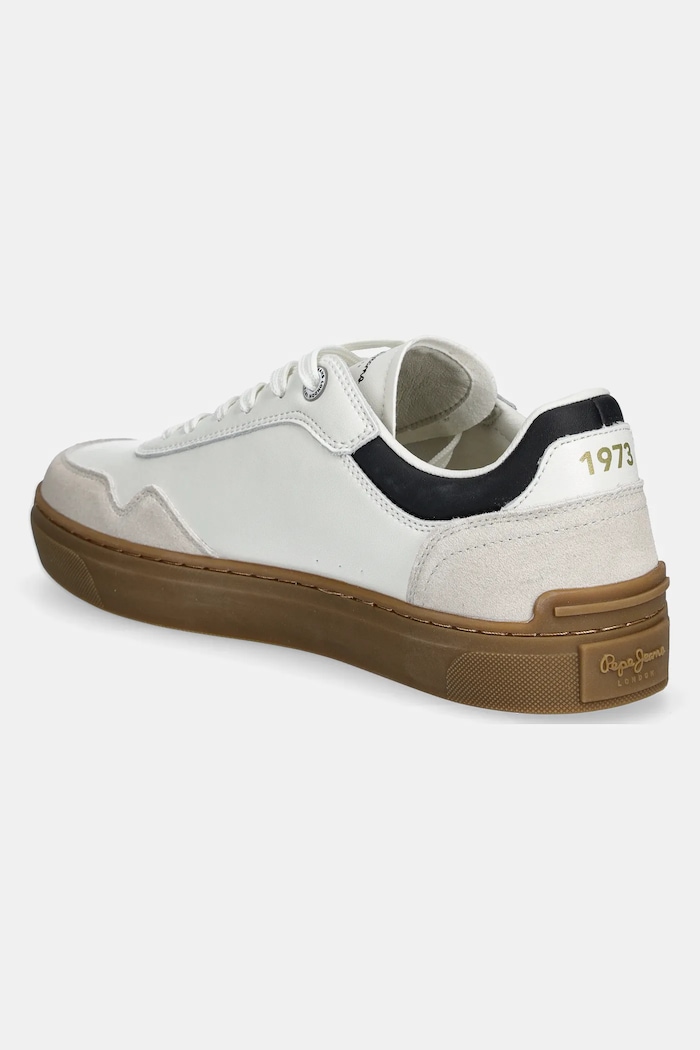 Boty Kožené sneakers boty Pepe Jeans CAMDEN COLLAR M PMS00046 béžová