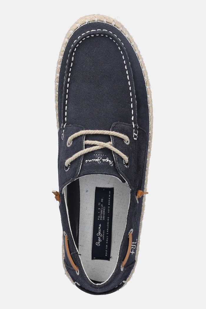 Pepe Jeans espadryle zamszowe TOURIST DECK granatowy PMS10335