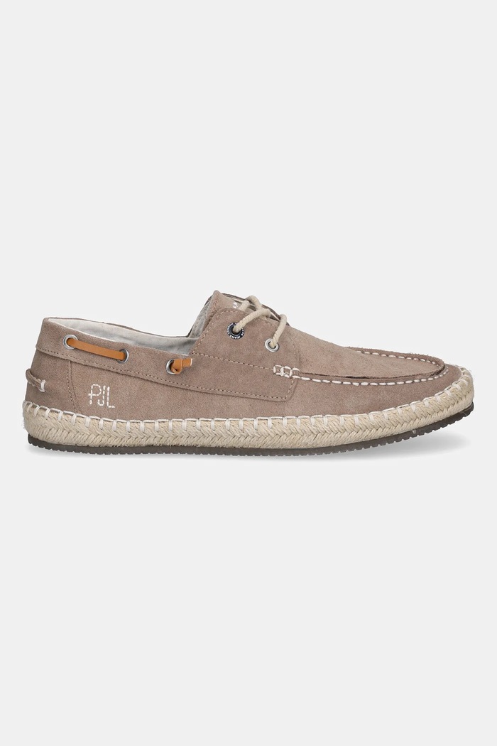 Espadrile od brušene kože Pepe Jeans TOURIST DECK PMS10335 bež SS25