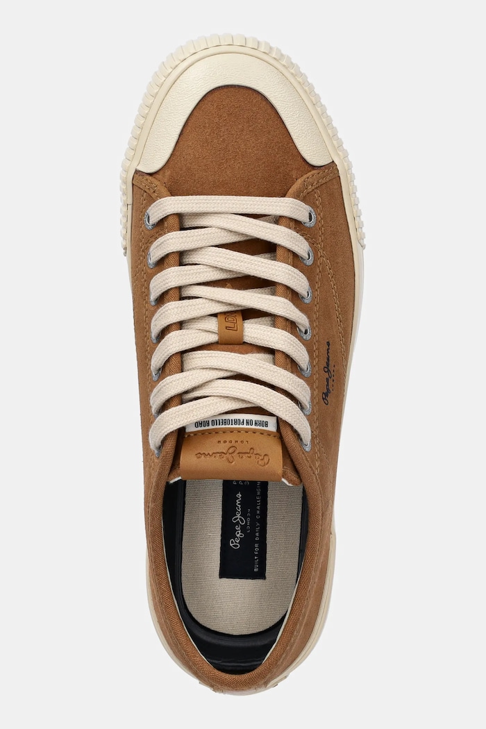 Pepe Jeans scarpe da ginnastica in camoscio BEN SUEDE M marrone PMS31074