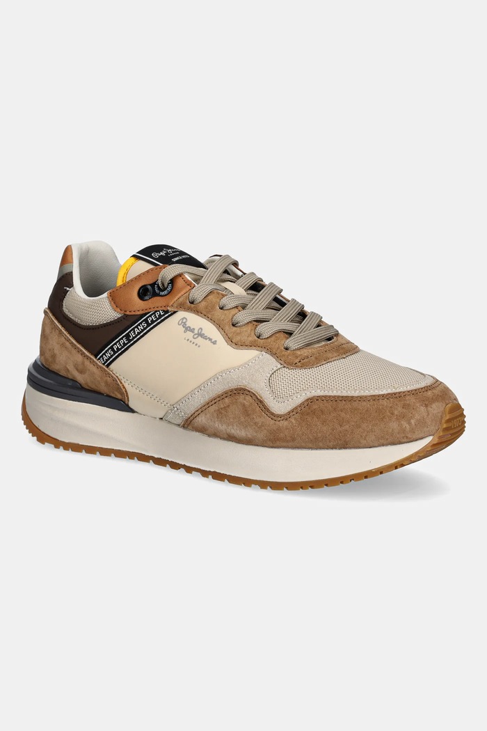 Pepe Jeans sneakersy BUSTER PRO COMBI M tekstylny brązowy PMS60041