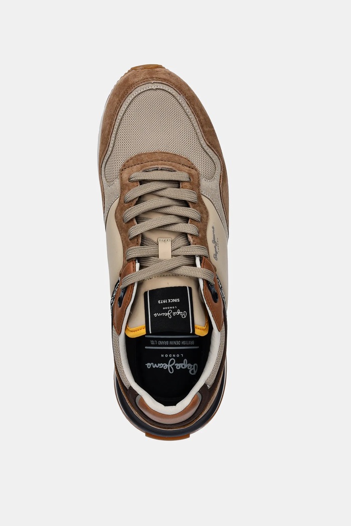 Pepe Jeans sneakersy BUSTER PRO COMBI M brązowy PMS60041
