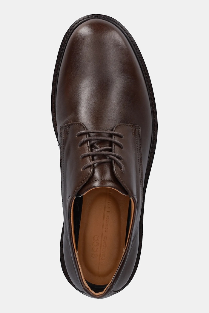 Kožené polobotky Ecco Metro London Derby Ecco 525604.01482 hnědá