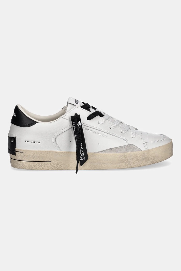 Kožené tenisky Crime London SK8 DELUXE 17100PP6 biela SS26